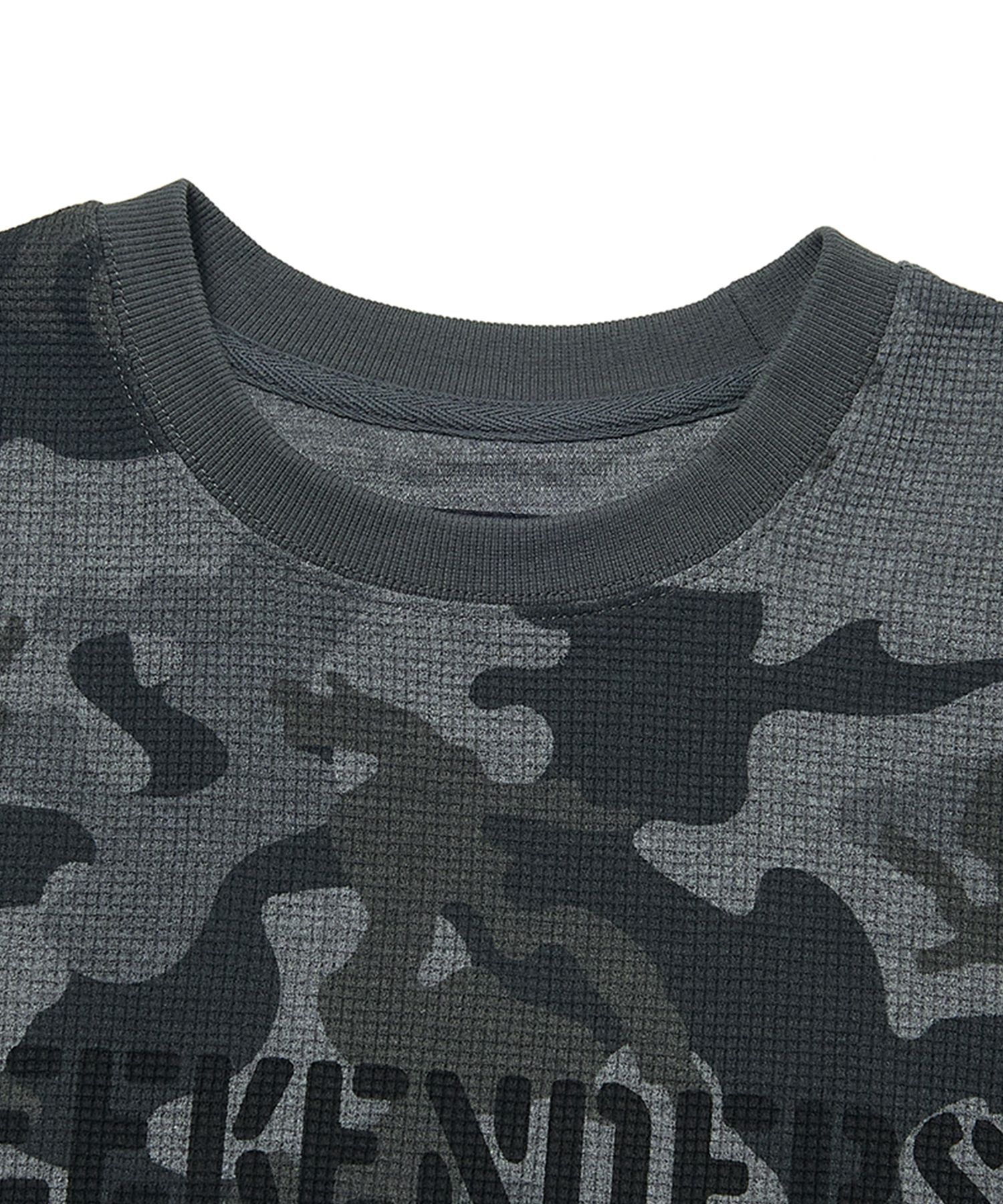 MUSINSA | WKNDRS CAMO WAFFLE LS T-SHIRT (D.GREY)