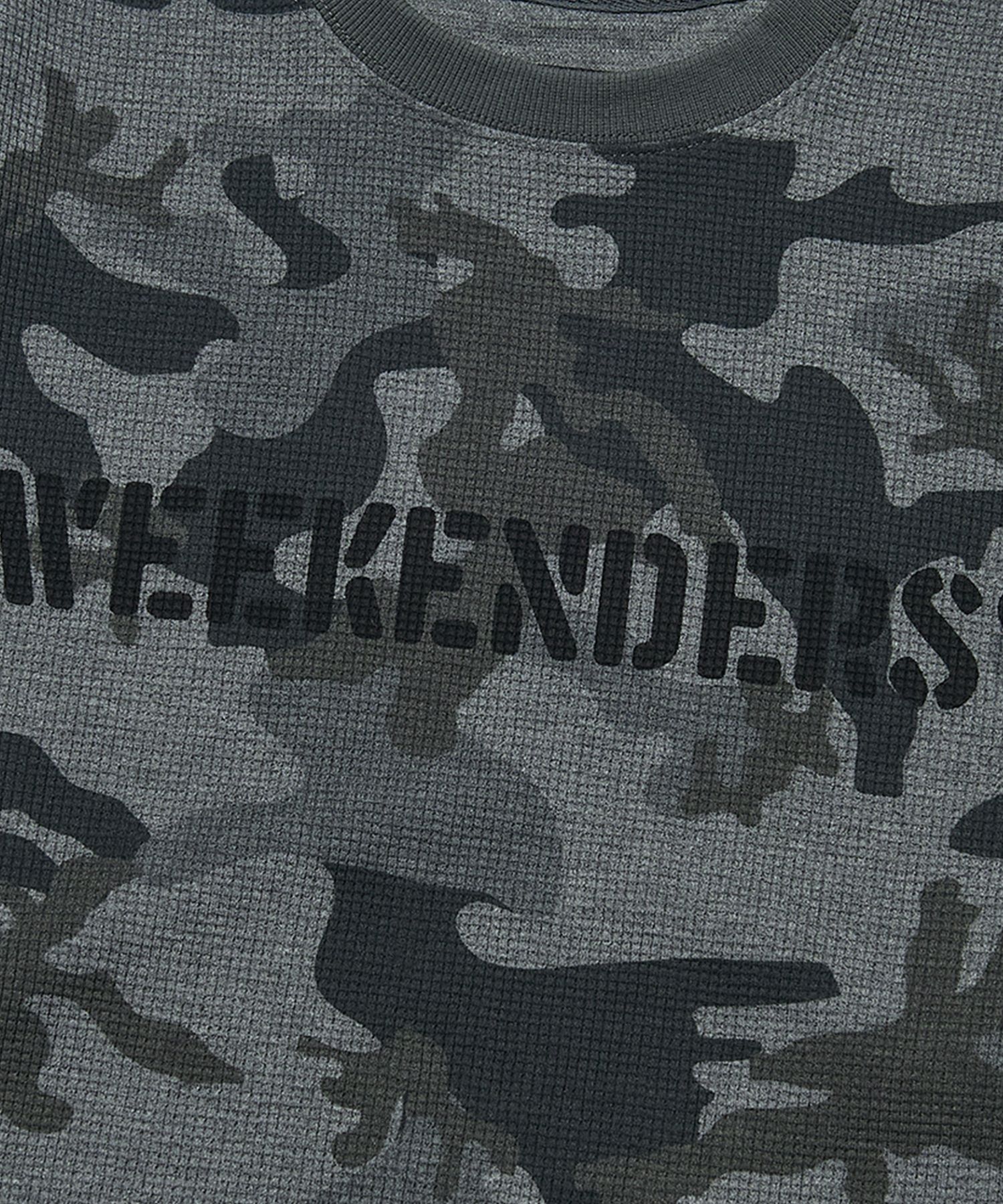 MUSINSA | WKNDRS CAMO WAFFLE LS T-SHIRT (D.GREY)