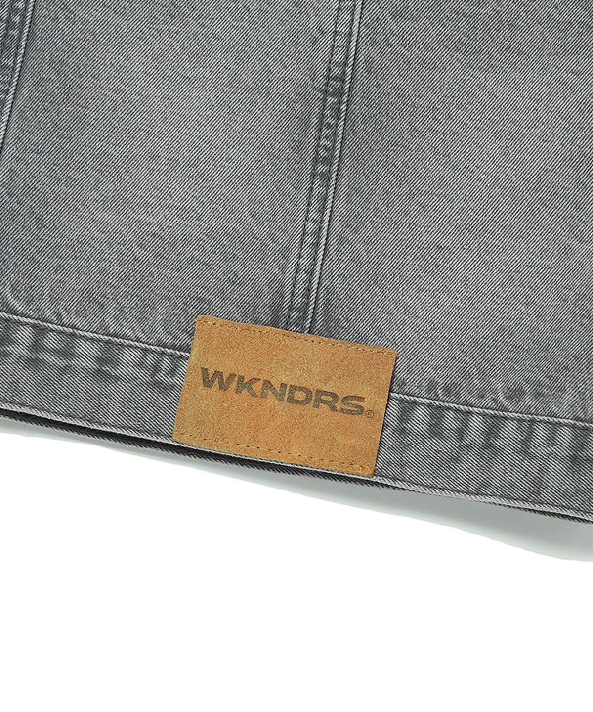 위캔더스(WKNDRS) PATCH WORK DENIM VEST (GREY)