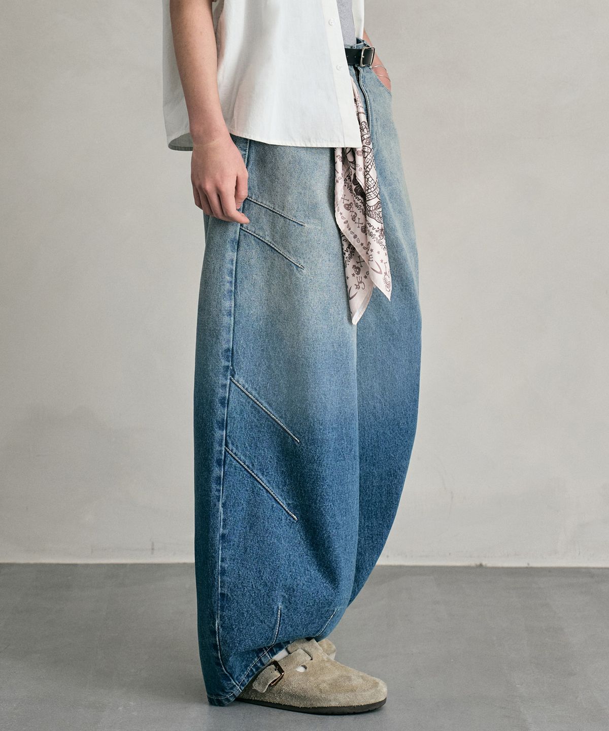 데케트(DECET) Balloon Wide Jeans DCPT055LightBlueA