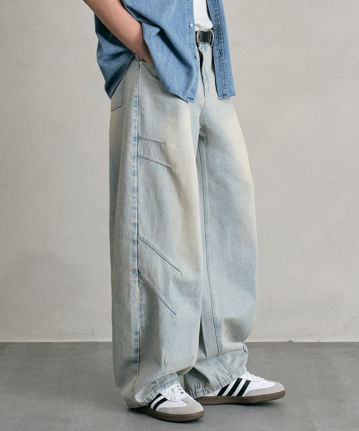 데케트(DECET) Balloon Wide Jeans DCPT055LightBlueB