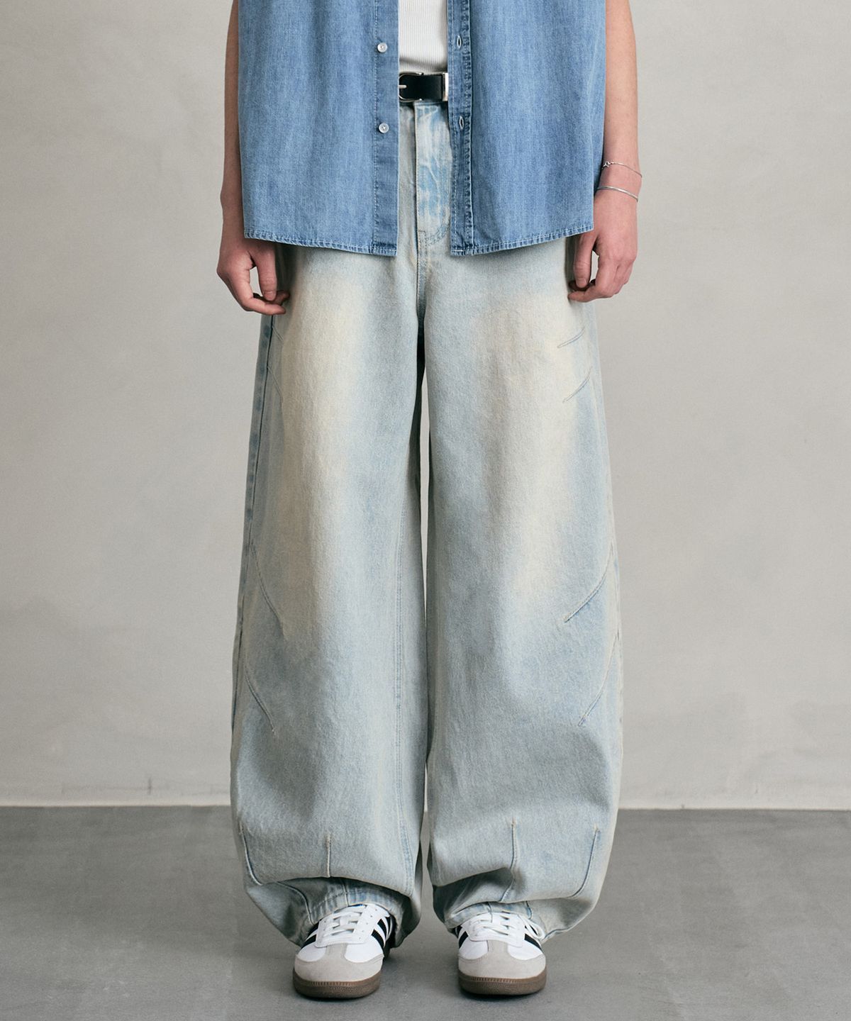 데케트(DECET) Balloon Wide Jeans DCPT055LightBlueB