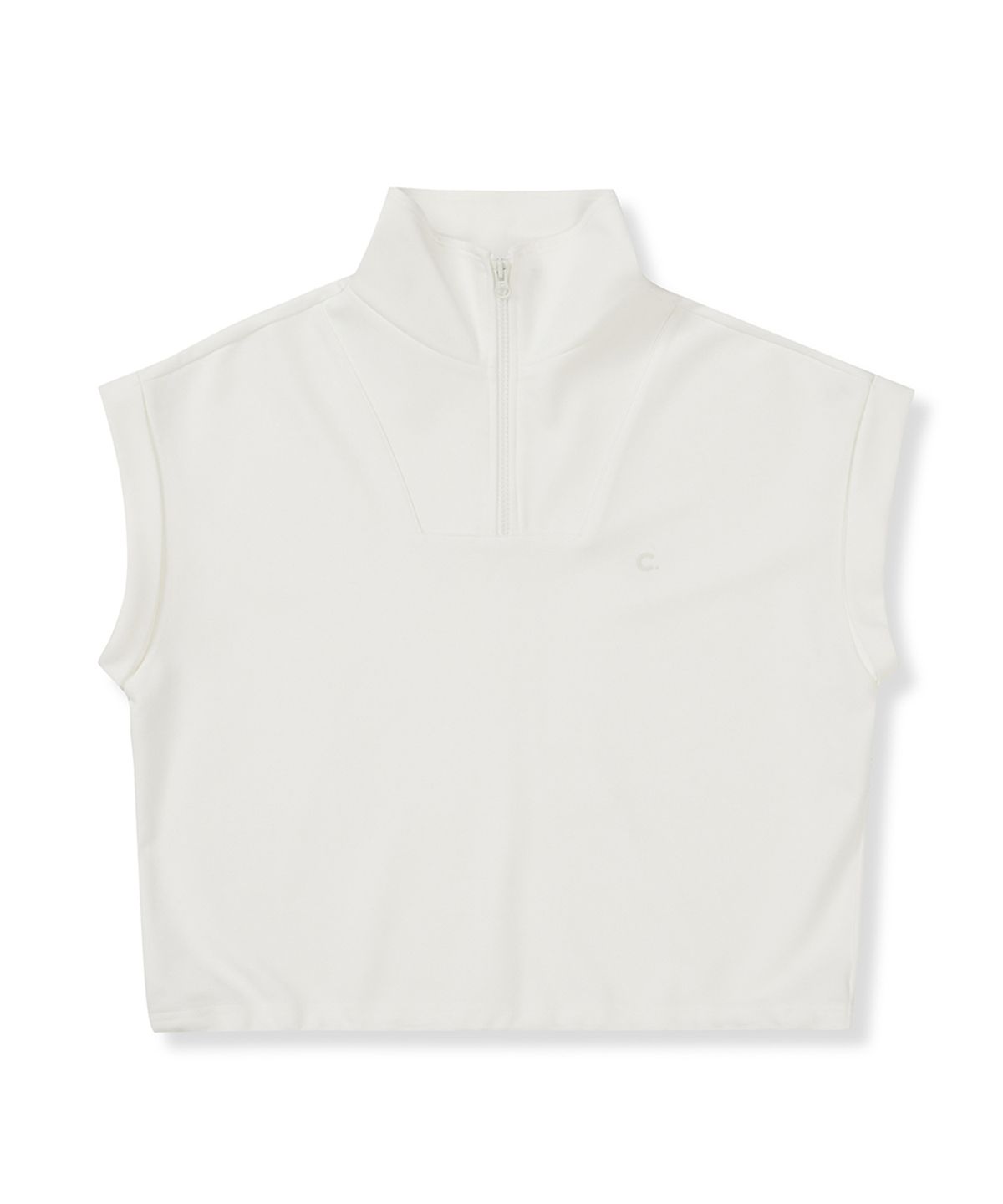 클로브(CLOVE) [25SS clove] Soft Half Zip-Up Vest (Ivory)