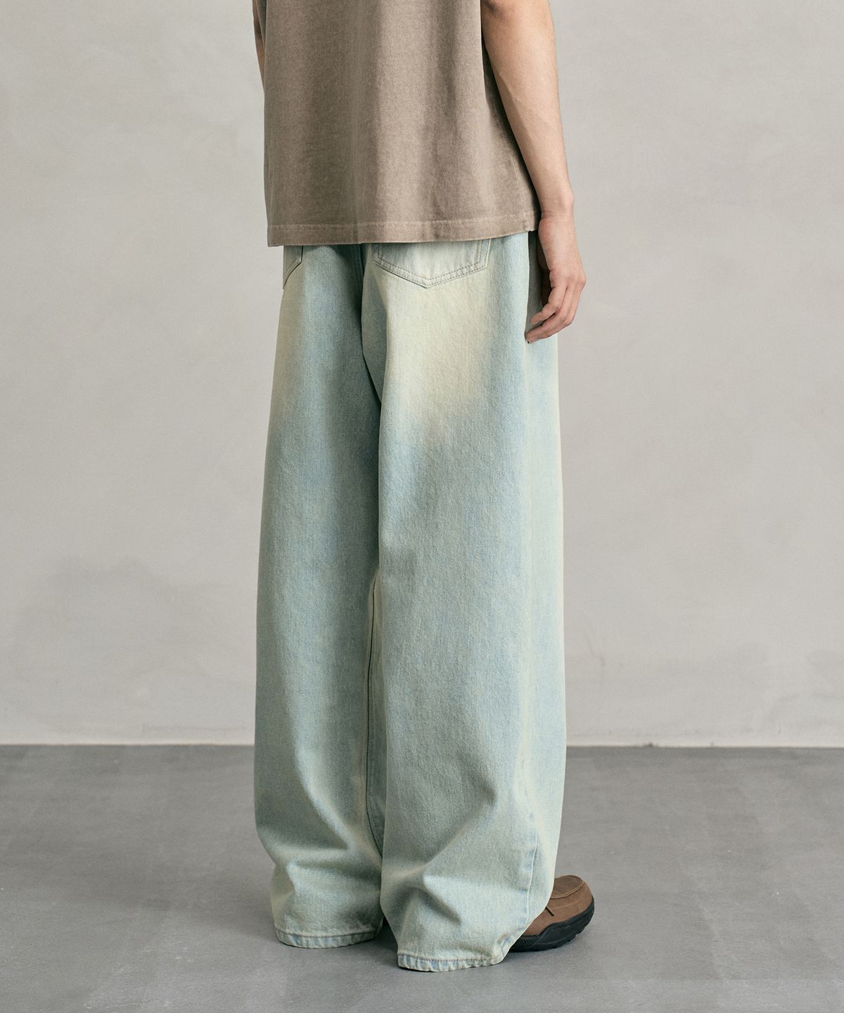 데케트(DECET) Tin Washed Wide Jeans DCPT059GNBlueB