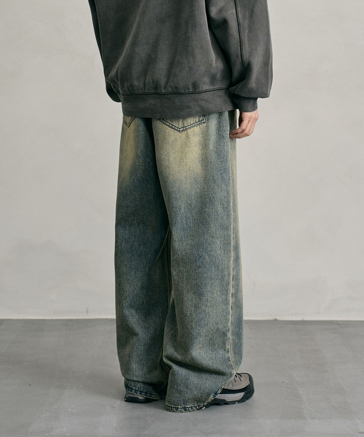 데케트(DECET) Tin Washed Wide Jeans DCPT059RustYellow