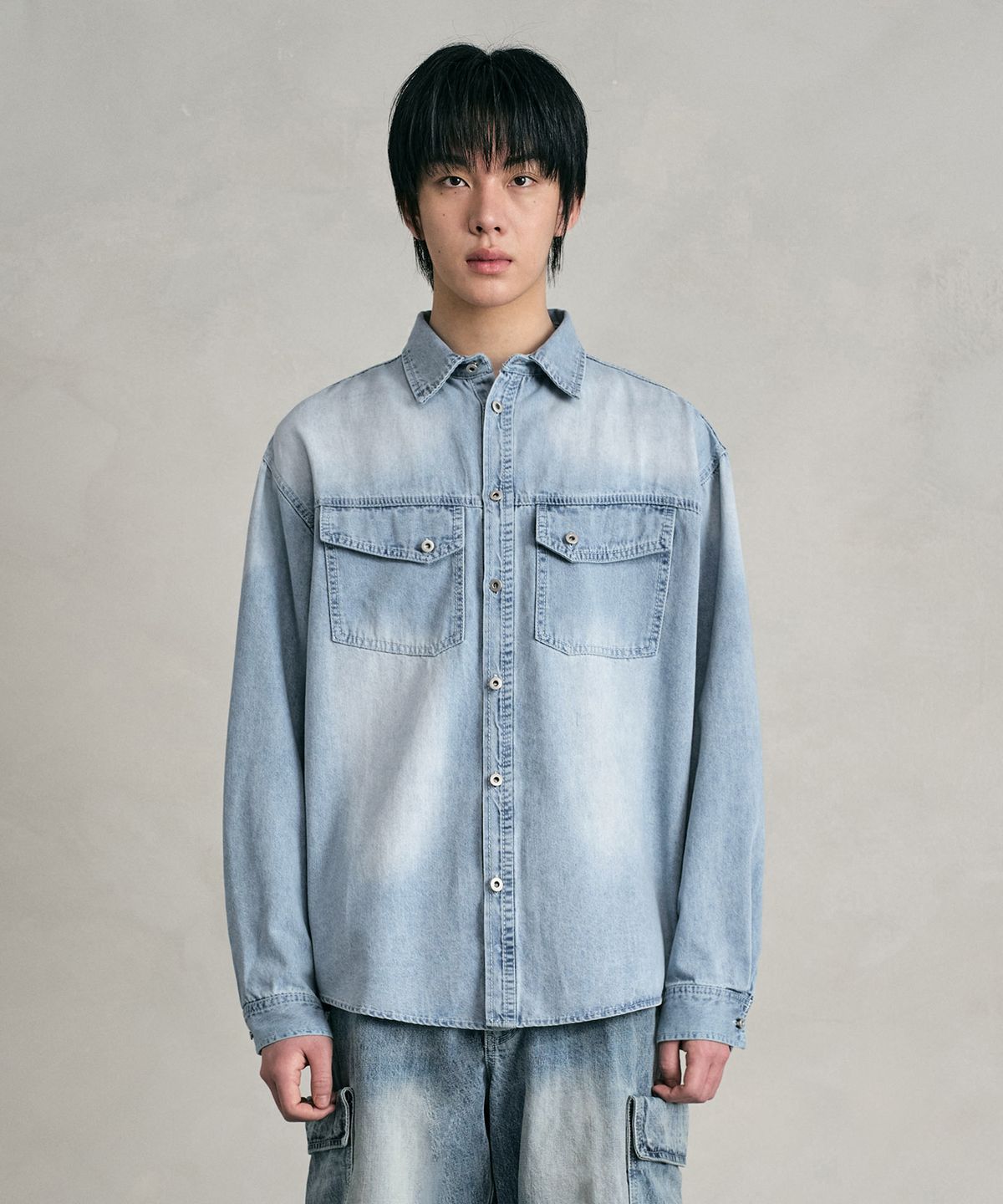 데케트(DECET) Denim Shirket DCSH006LightBlueA