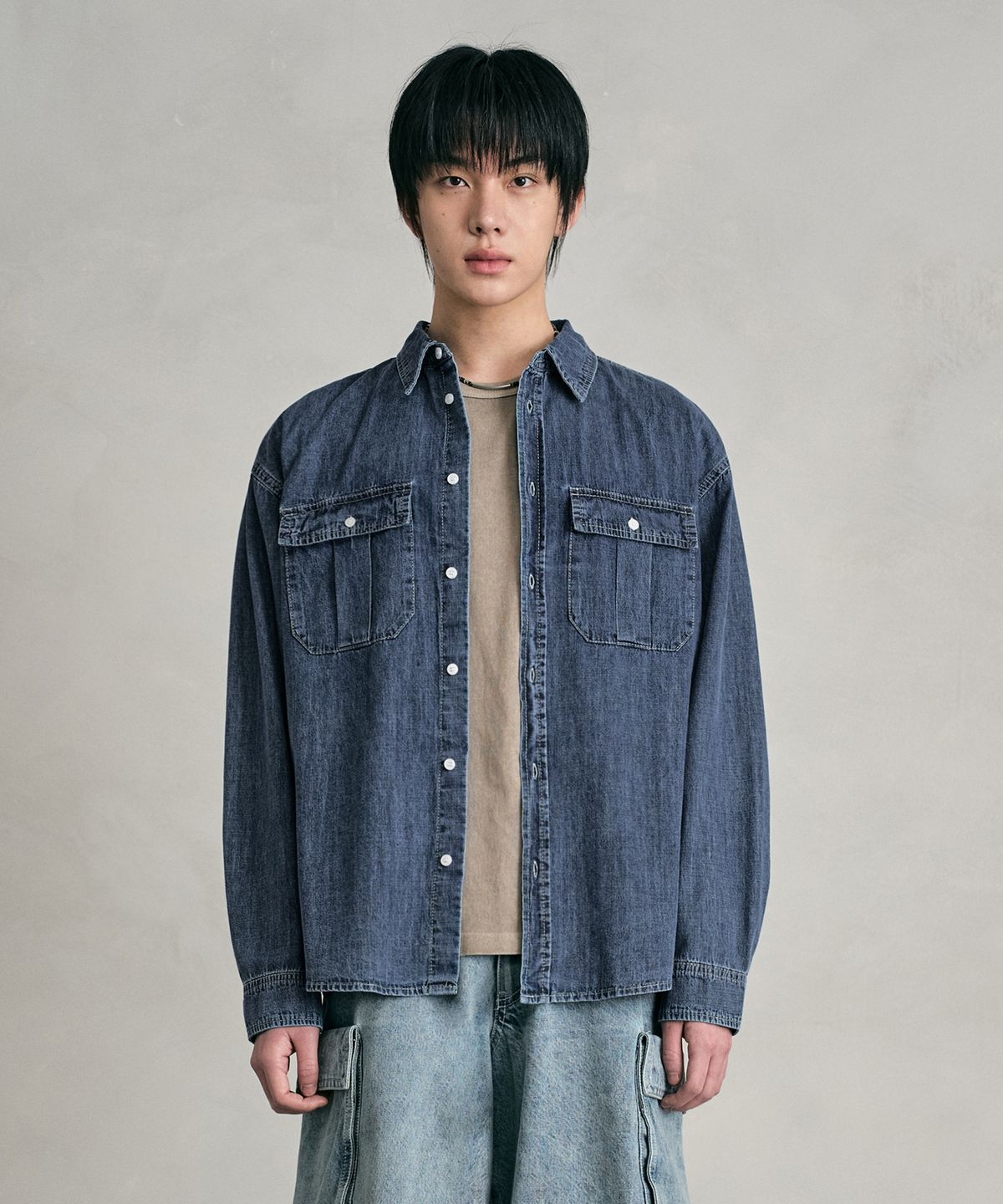 데케트(DECET) Denim Work Shirts DCSH007Blue