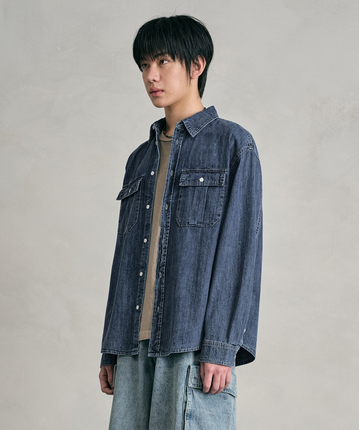 데케트(DECET) Denim Work Shirts DCSH007Blue