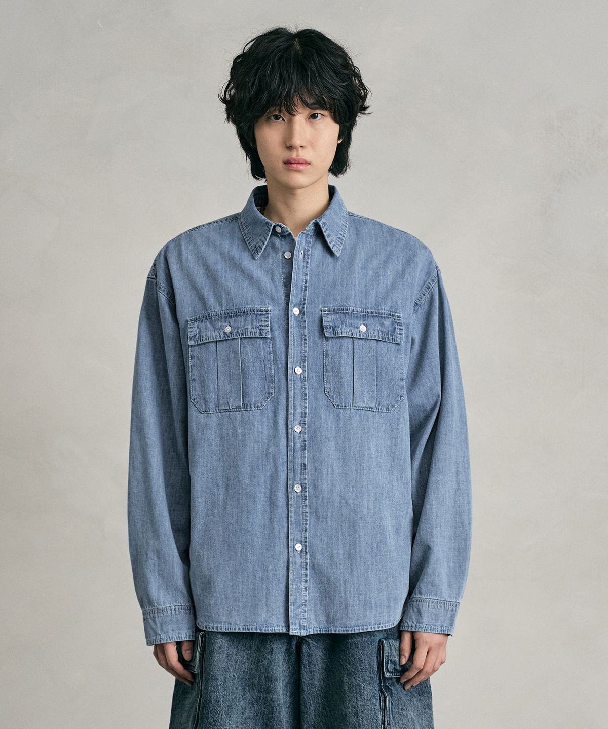 데케트(DECET) Denim Work Shirts DCSH007LightBlue