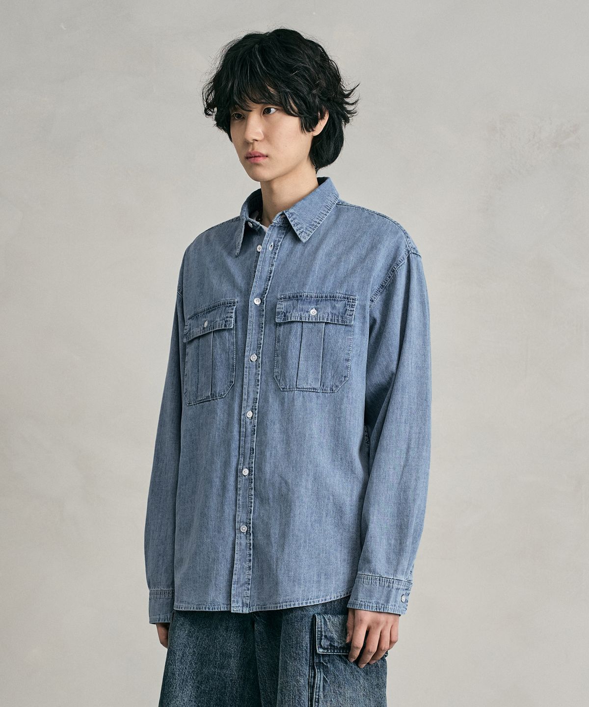 데케트(DECET) Denim Work Shirts DCSH007LightBlue