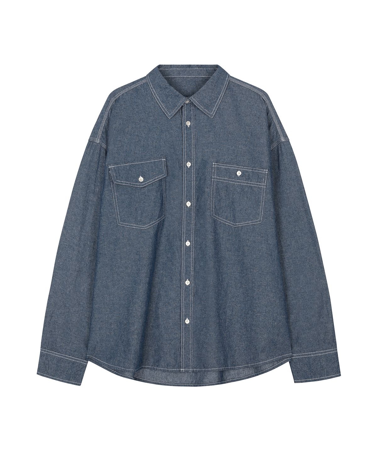 데케트(DECET) Chambray Over Shirt DCSH008Blue