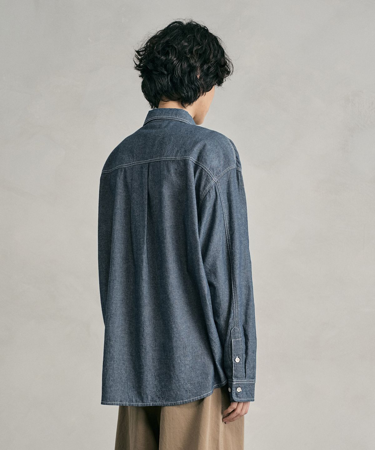 데케트(DECET) Chambray Over Shirt DCSH008Blue