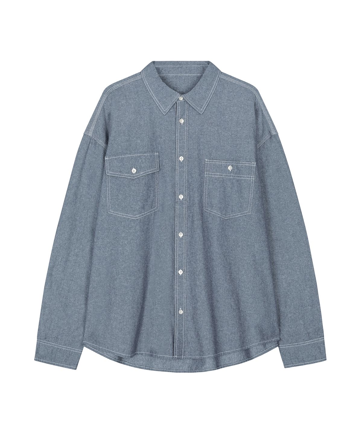 데케트(DECET) Chambray Over Shirt DCSH008LightBlue