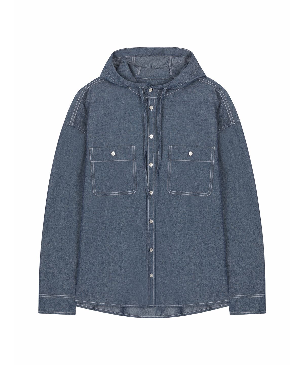 데케트(DECET) Chambray Over Hood Shirt DCSH009Blue