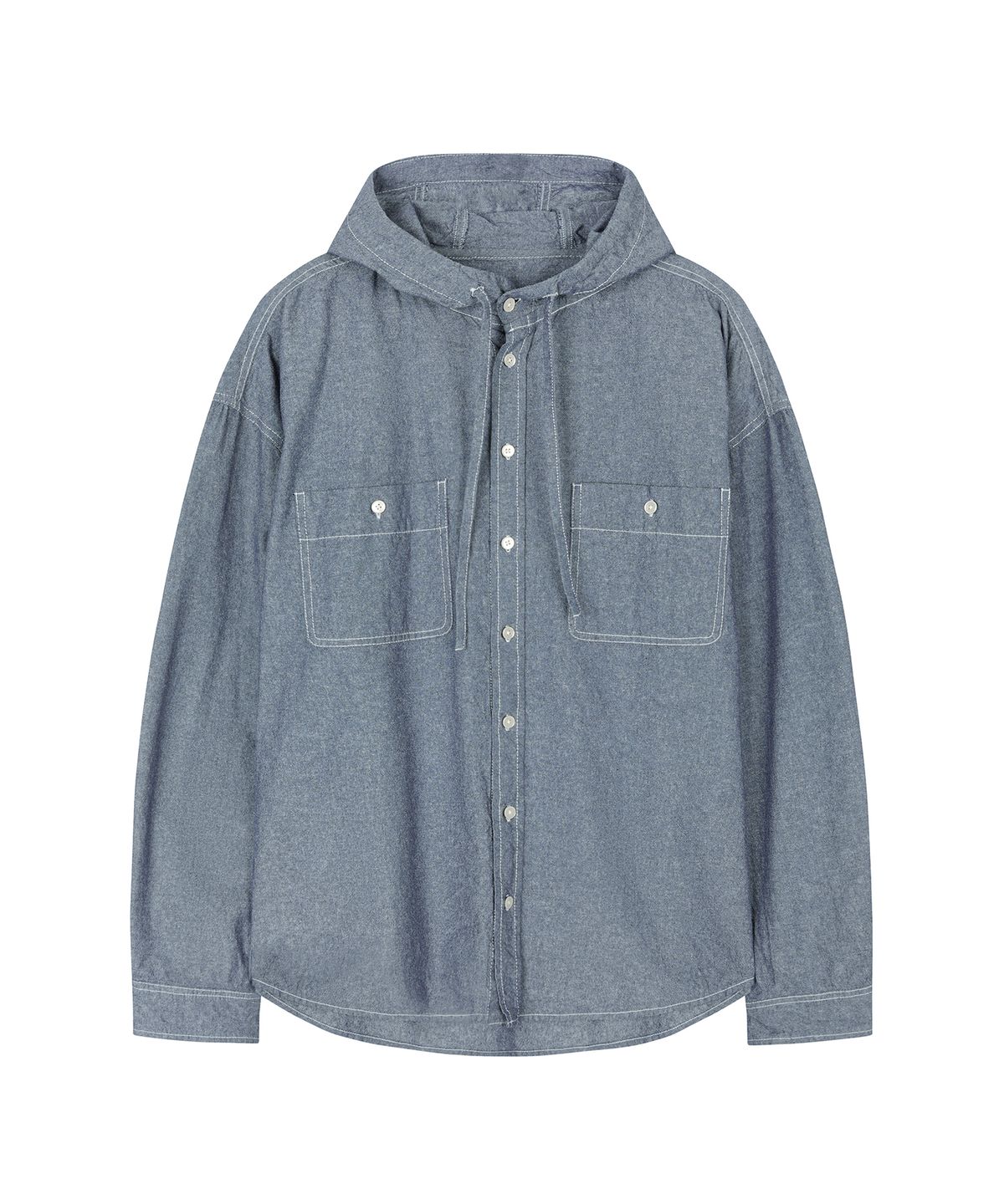 데케트(DECET) Chambray Over Hood Shirt DCSH009LightBlue