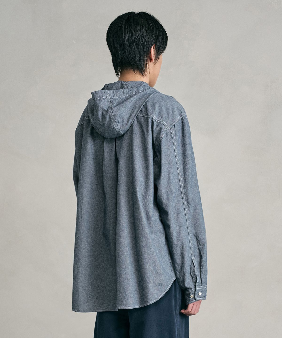 데케트(DECET) Chambray Over Hood Shirt DCSH009LightBlue