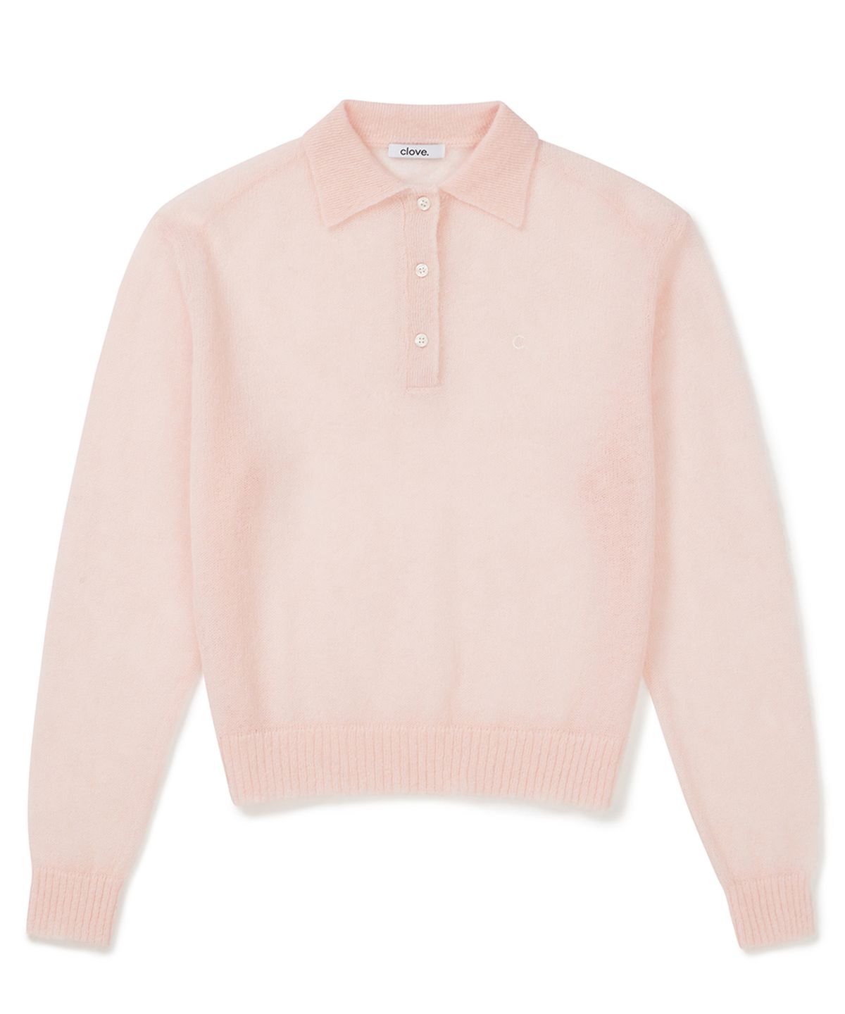 클로브(CLOVE) [25SS clove] Kid Mohair Collar Knit (Light Pink)