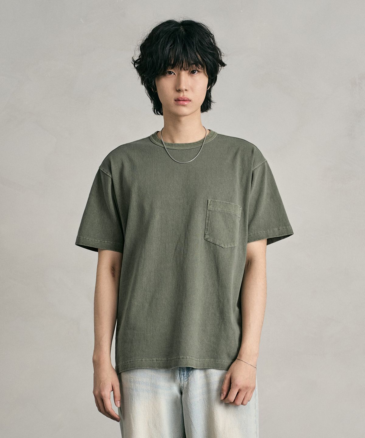 데케트(DECET) Pigment Pocket T-Shirt DCTS001Khaki
