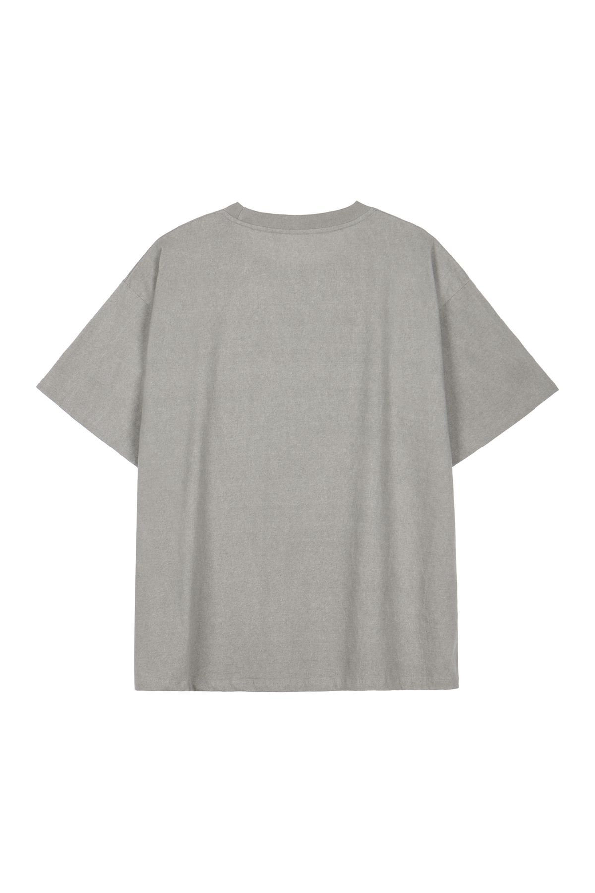 다이닛(DEINET) D ACCENT CRACK LOGO T-SHIRTS IN GREY