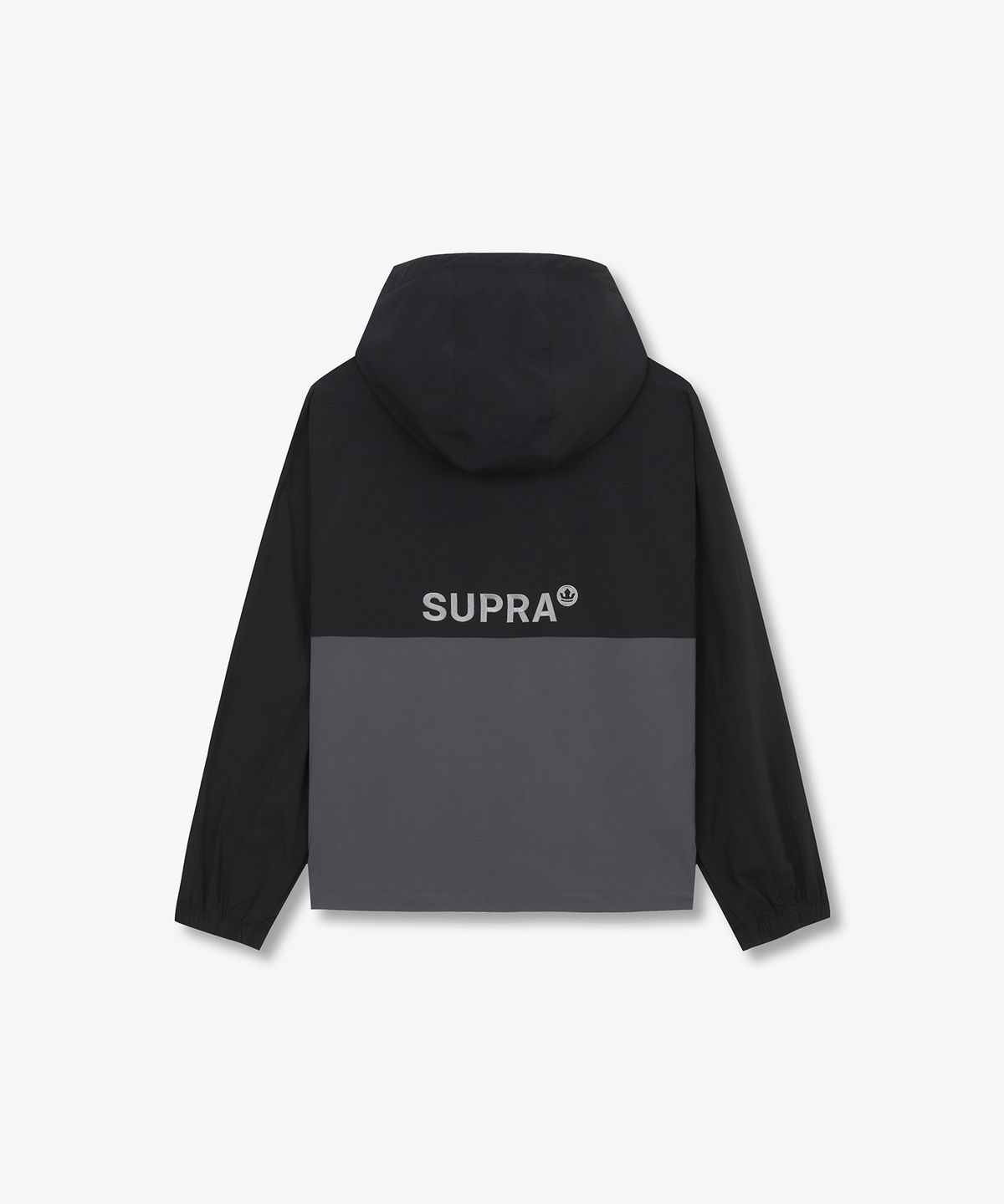 수프라(SUPRA) 로고 배색 후드 바람막이(BLACK)