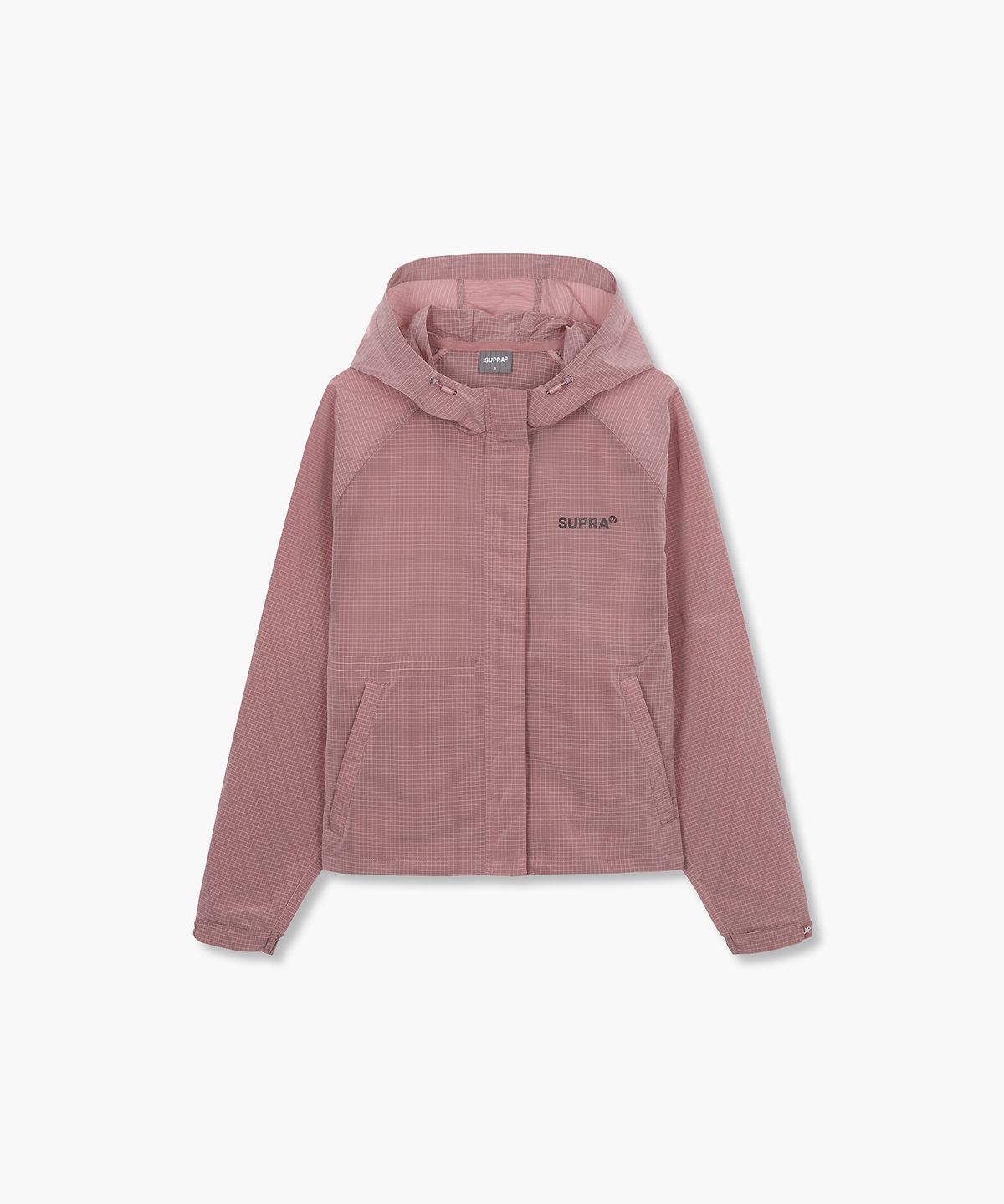 수프라(SUPRA) 여성 베이직 크롭 후드 바람막이(PINK)