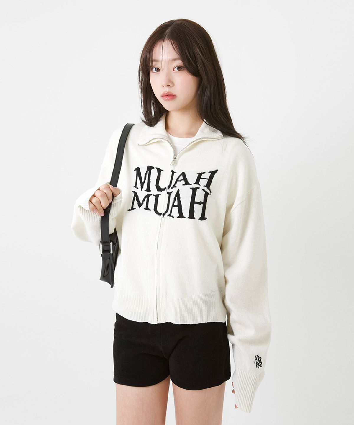 무아무아(MUAHMUAH) 자카드 니트 집업 가디건 [5color]