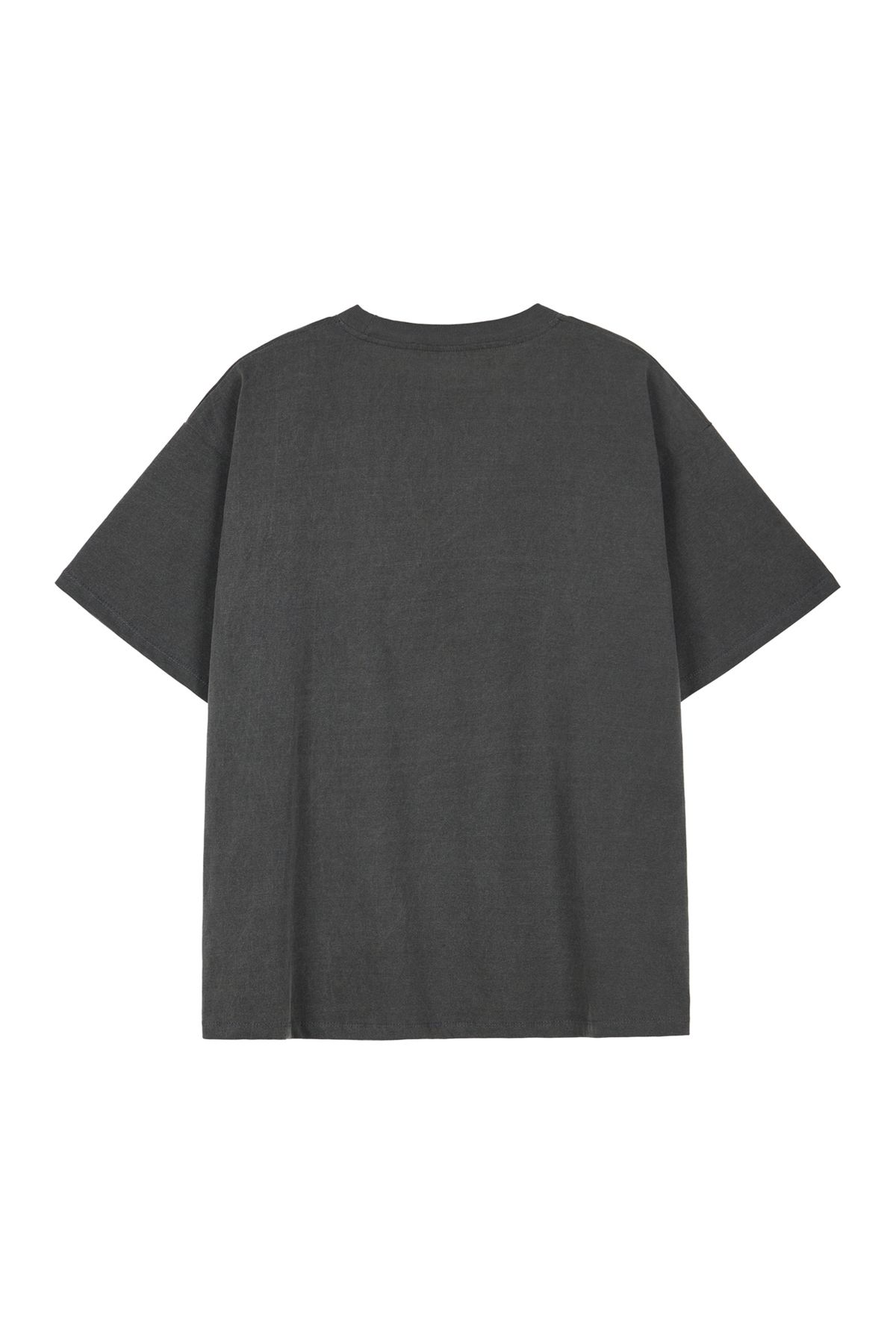 다이닛(DEINET) D ACCENT CRACK LOGO T-SHIRTS IN CHARCOAL