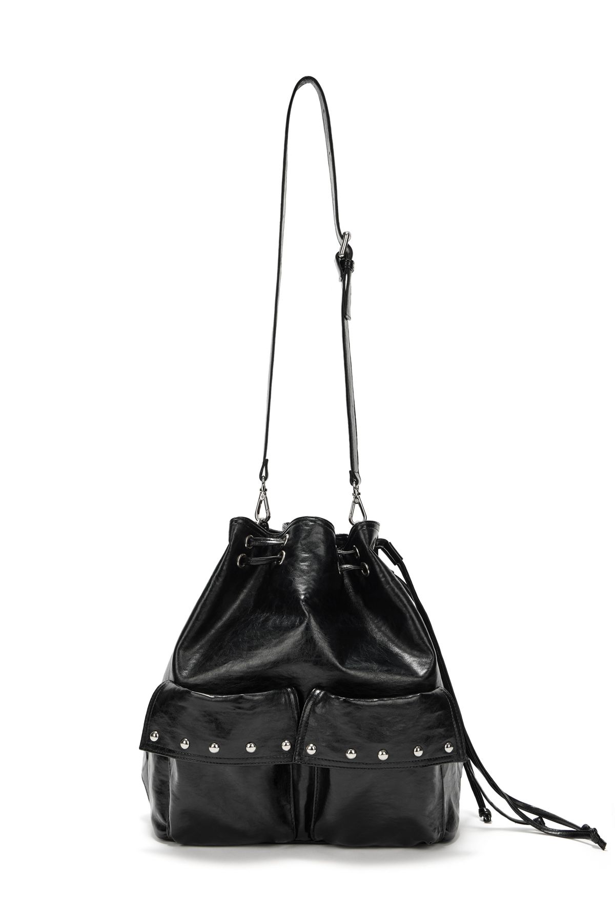 다이닛(DEINET) DEINET 5-WAY STUD POCKET MULTI BAG IN BLACK