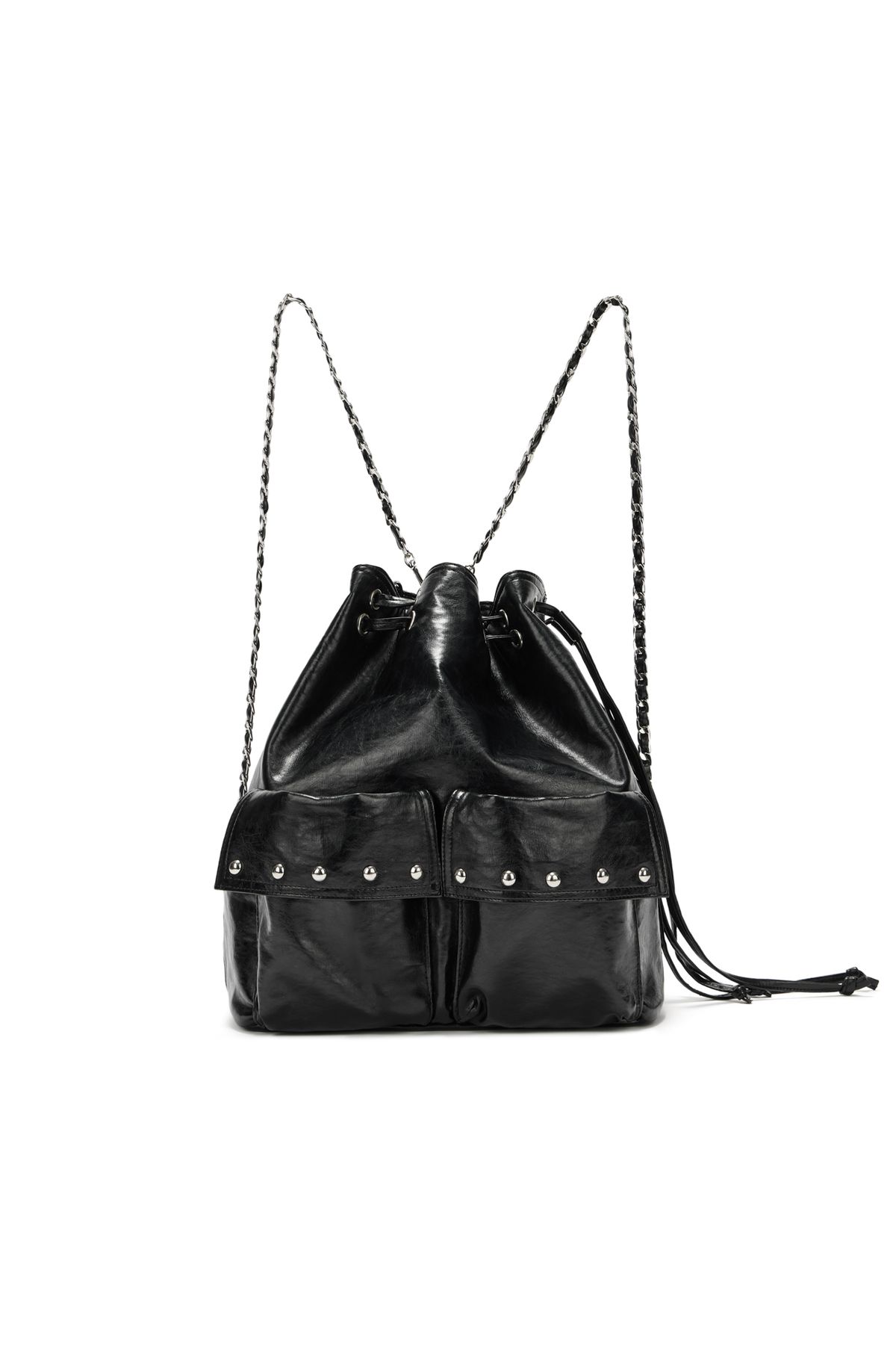 다이닛(DEINET) DEINET 5-WAY STUD POCKET MULTI BAG IN BLACK
