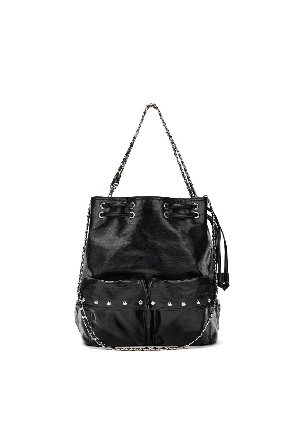 다이닛(DEINET) DEINET 5-WAY STUD POCKET MULTI BAG IN BLACK