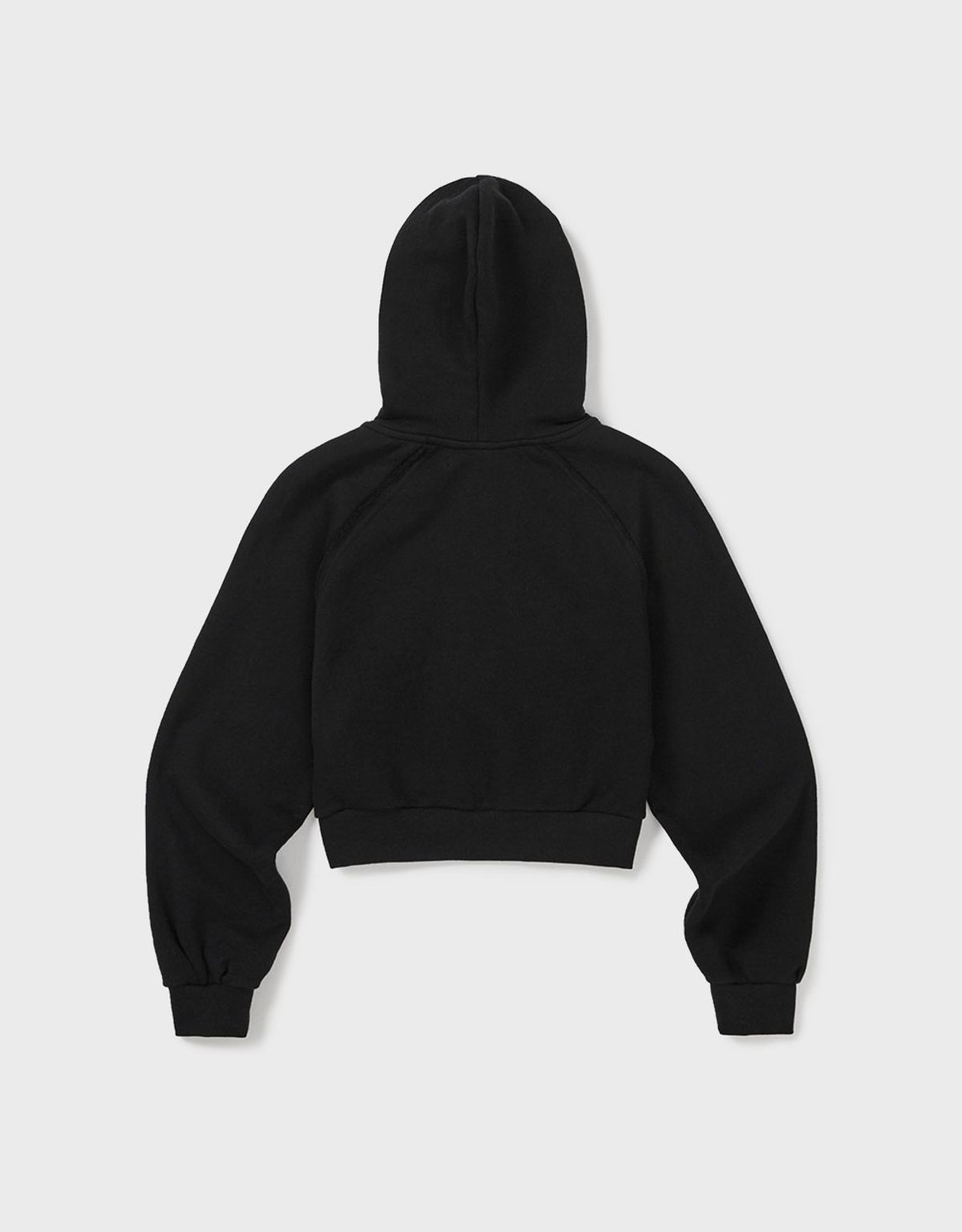 엠엠더블유(MMW) [MMW] CROP HOOD ZIP UP (EVERY BLACK)