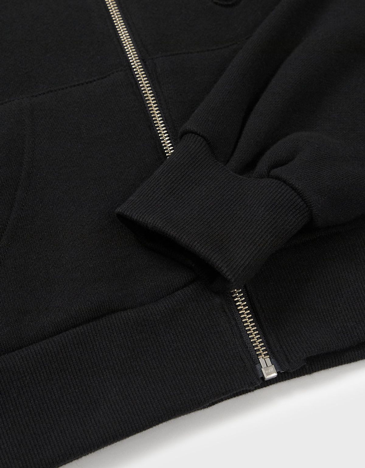 엠엠더블유(MMW) [MMW] CROP HOOD ZIP UP (EVERY BLACK)