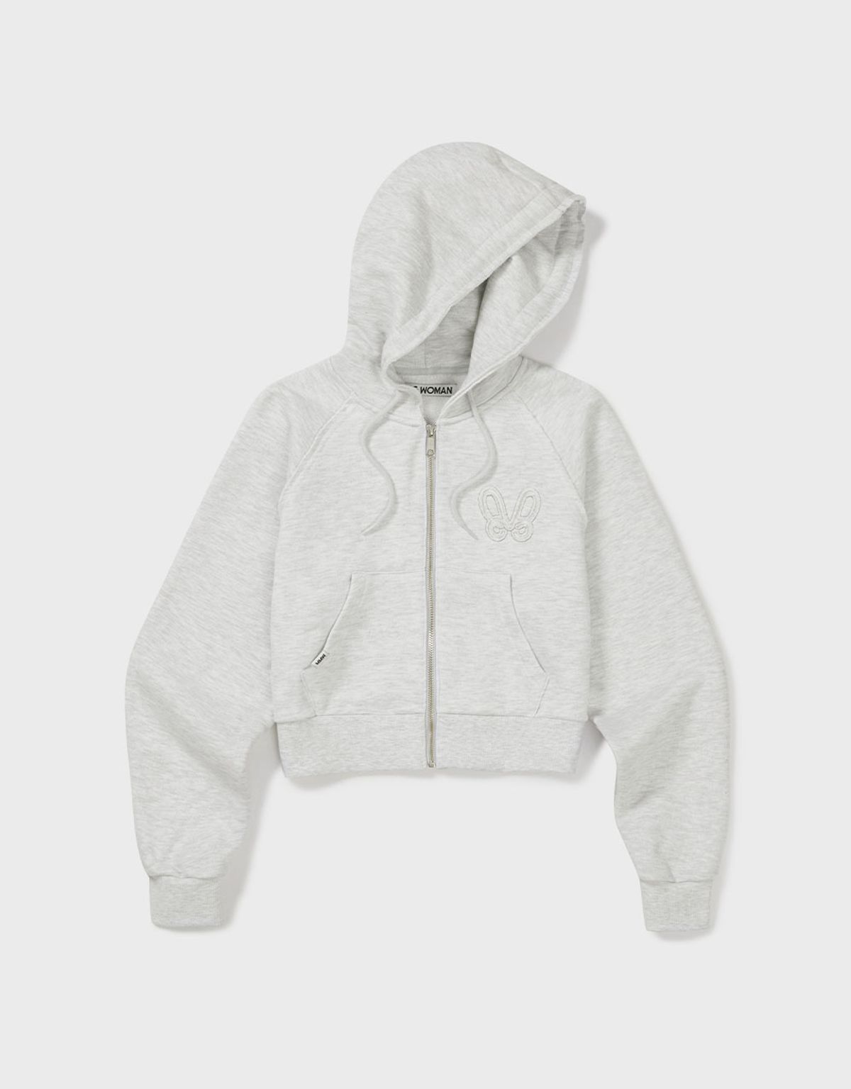 엠엠더블유(MMW) [MMW] CROP HOOD ZIP UP (ASH GREY)