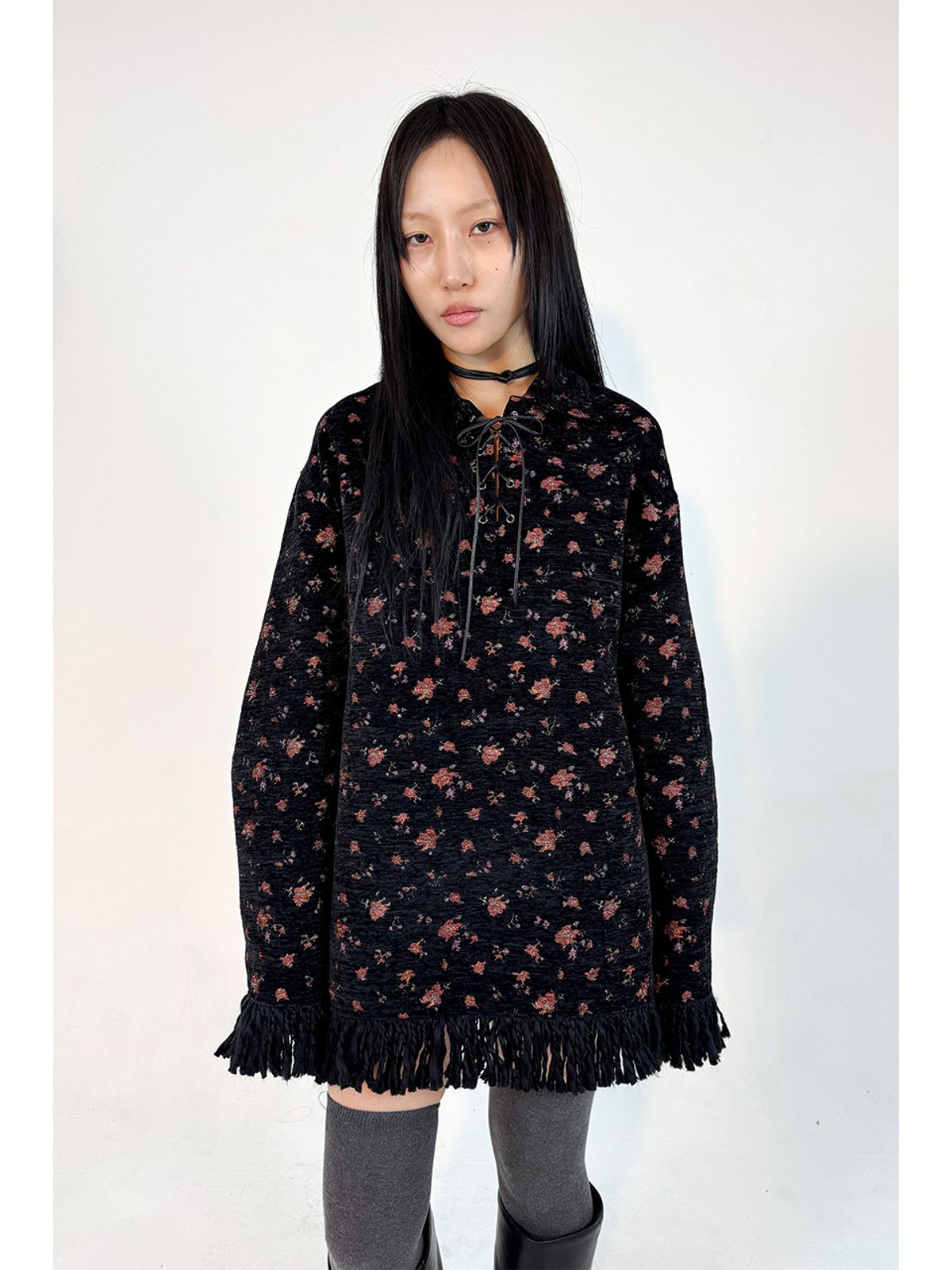 스틸레써디(STILLLETHARDY) JACQUARD FRINGE TOP