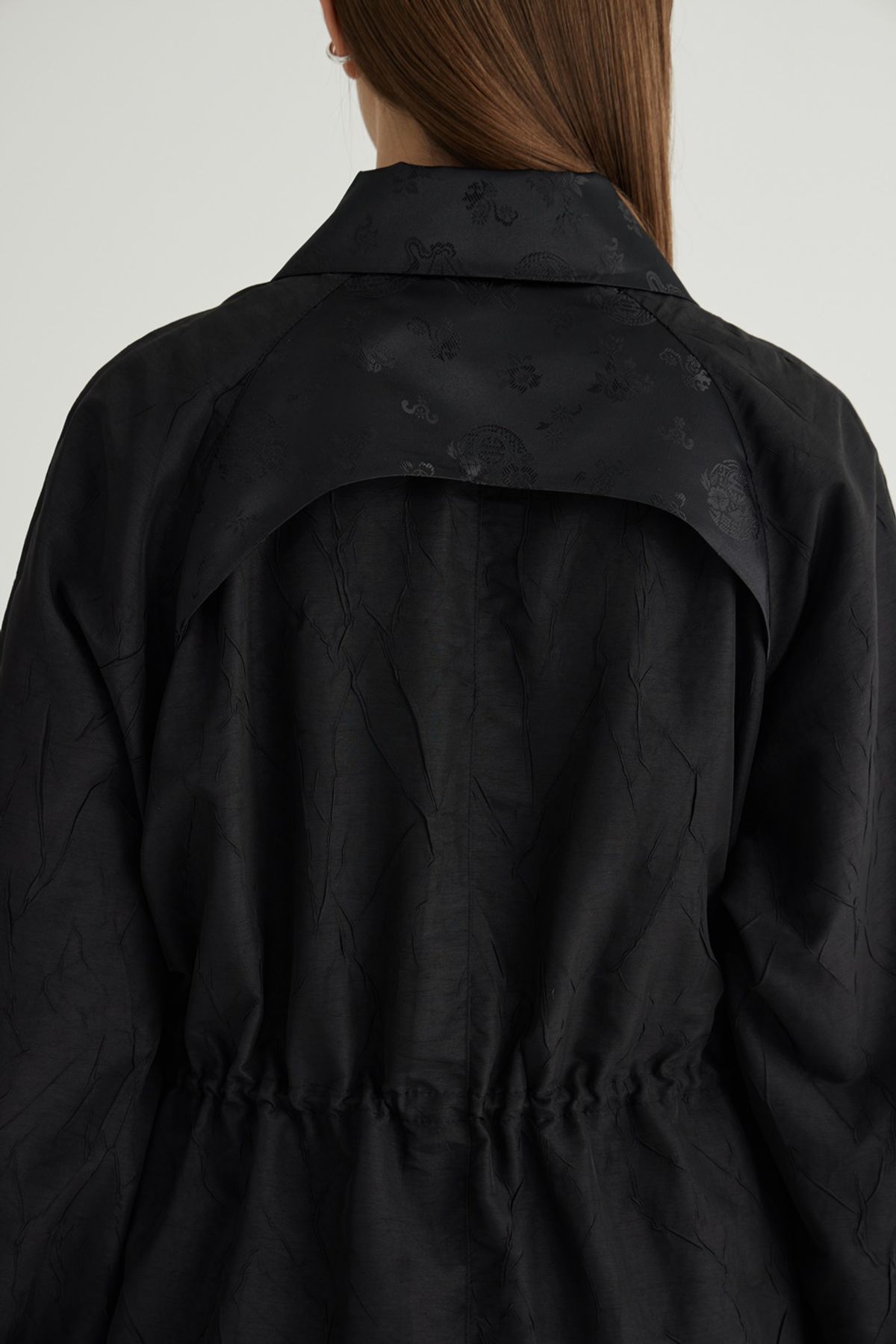칠 하나 투 구육(71TO96) Collar point safari jumper (Black)