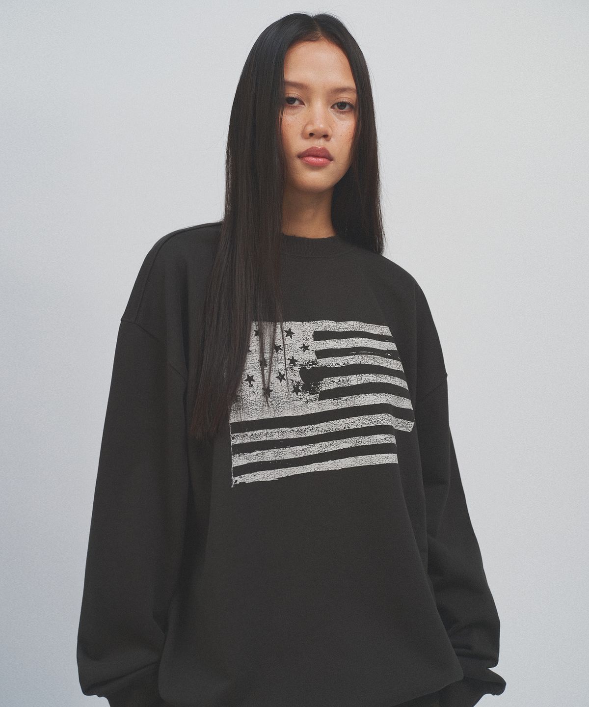 카네이테이(KANEITEI) THE STARS AND STRIPES CREWNECK (DARK GRAY)