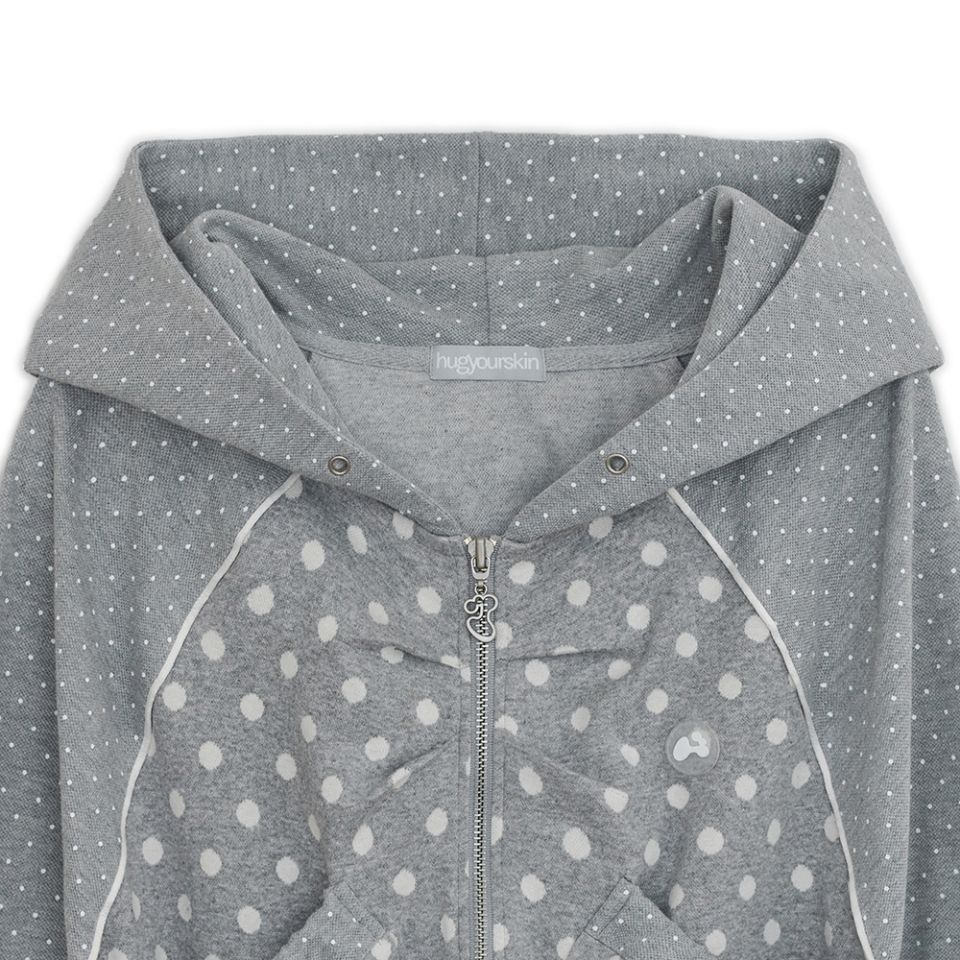 トップス Dot Big Pocket Hoodie (Gray) HUGYOURSKIN MUSINSA | HUG YOUR SKIN Dot Big Pocket Hoodie (Gray)