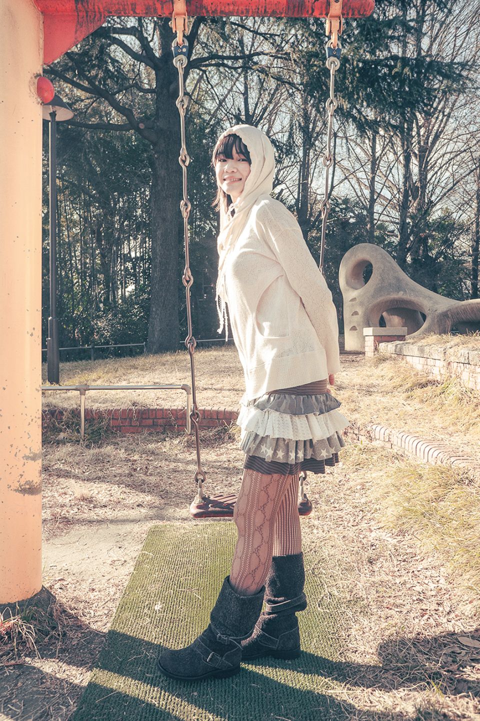 MUSINSA | HUG YOUR SKIN Cancan Layered Skirt (Brown)