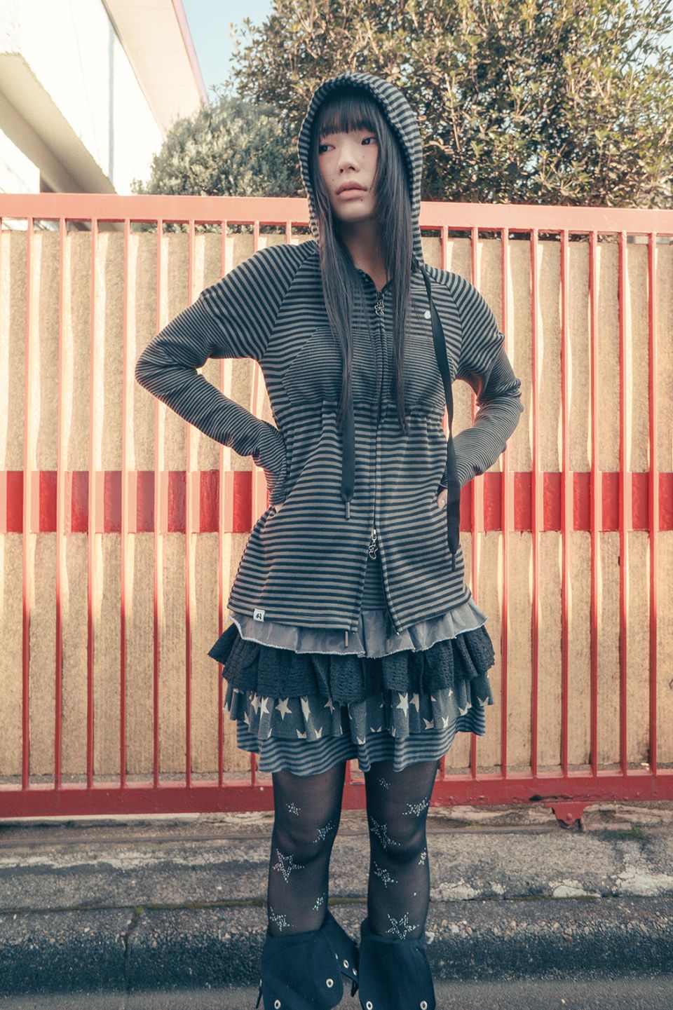 MUSINSA | HUG YOUR SKIN Cancan Layered Skirt (Charcoal)