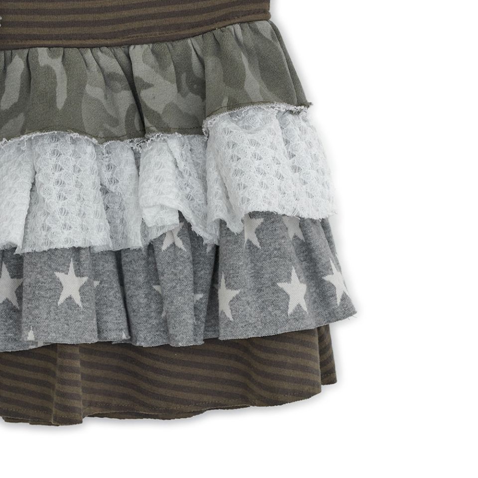 MUSINSA | HUG YOUR SKIN Cancan Layered Skirt (Brown)