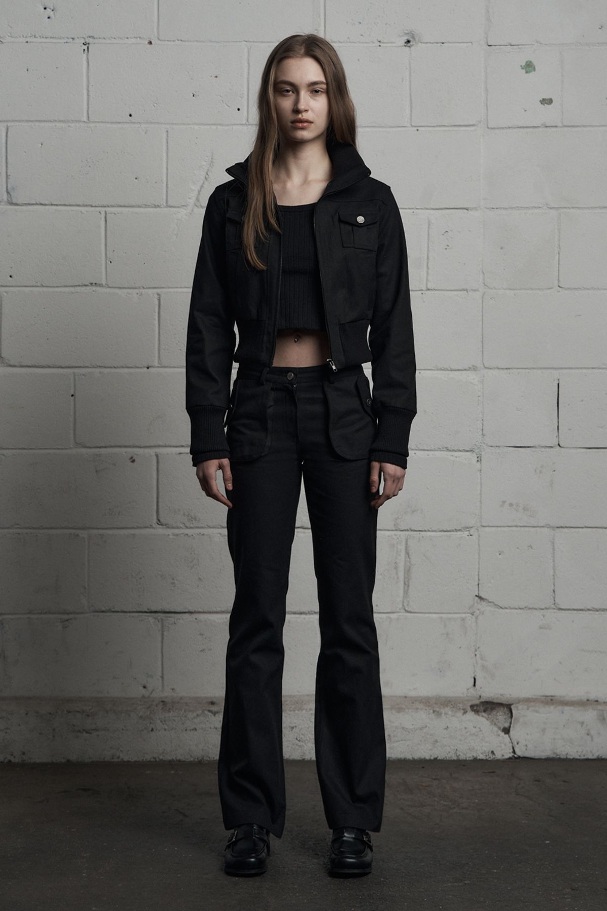 시너진(SYNERJYN) CARGO POCKET COTTON PANTS BLACK