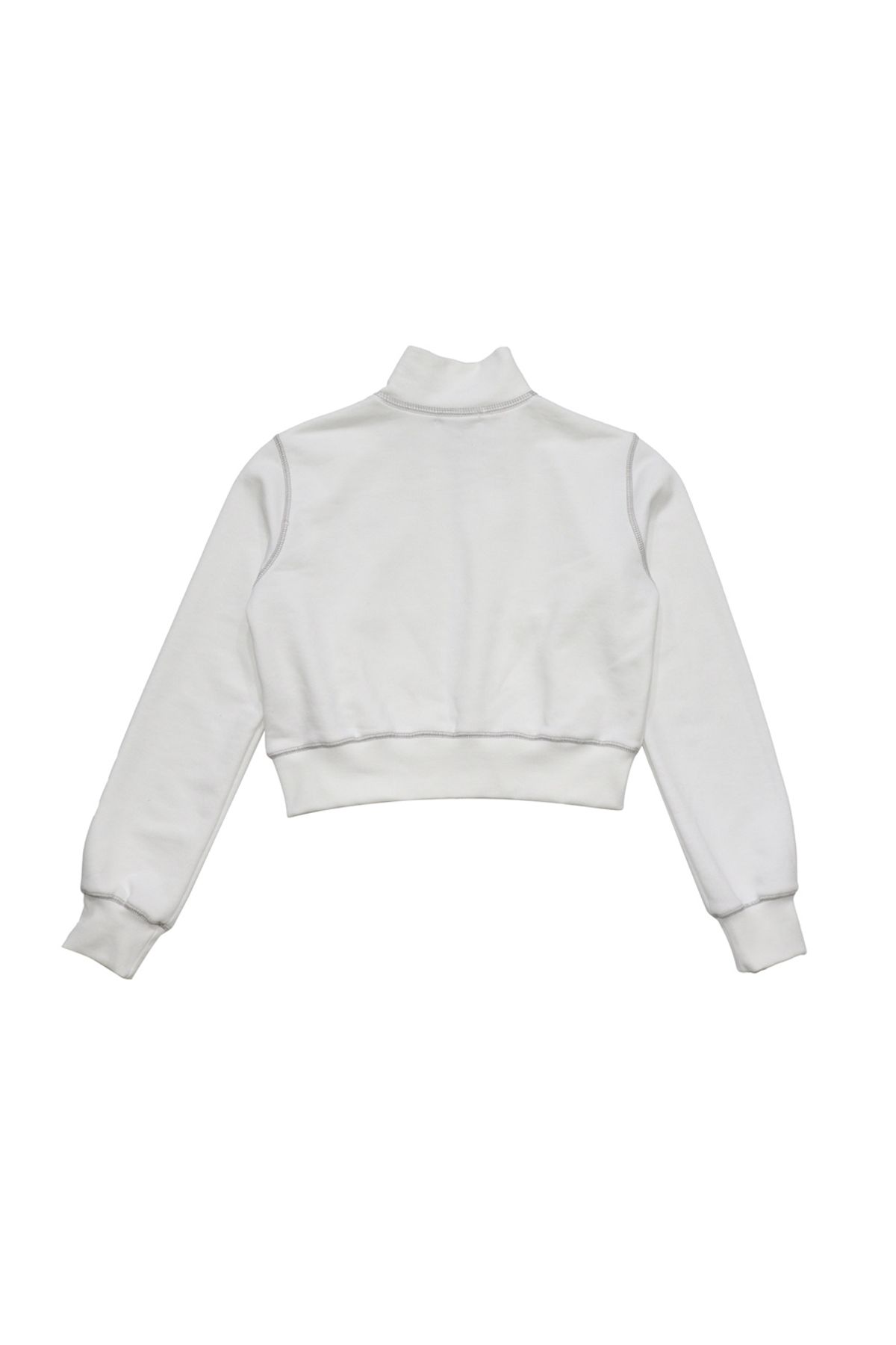 시너진(SYNERJYN) STITCH HIGHNECK CROP ZIP UP WHITE