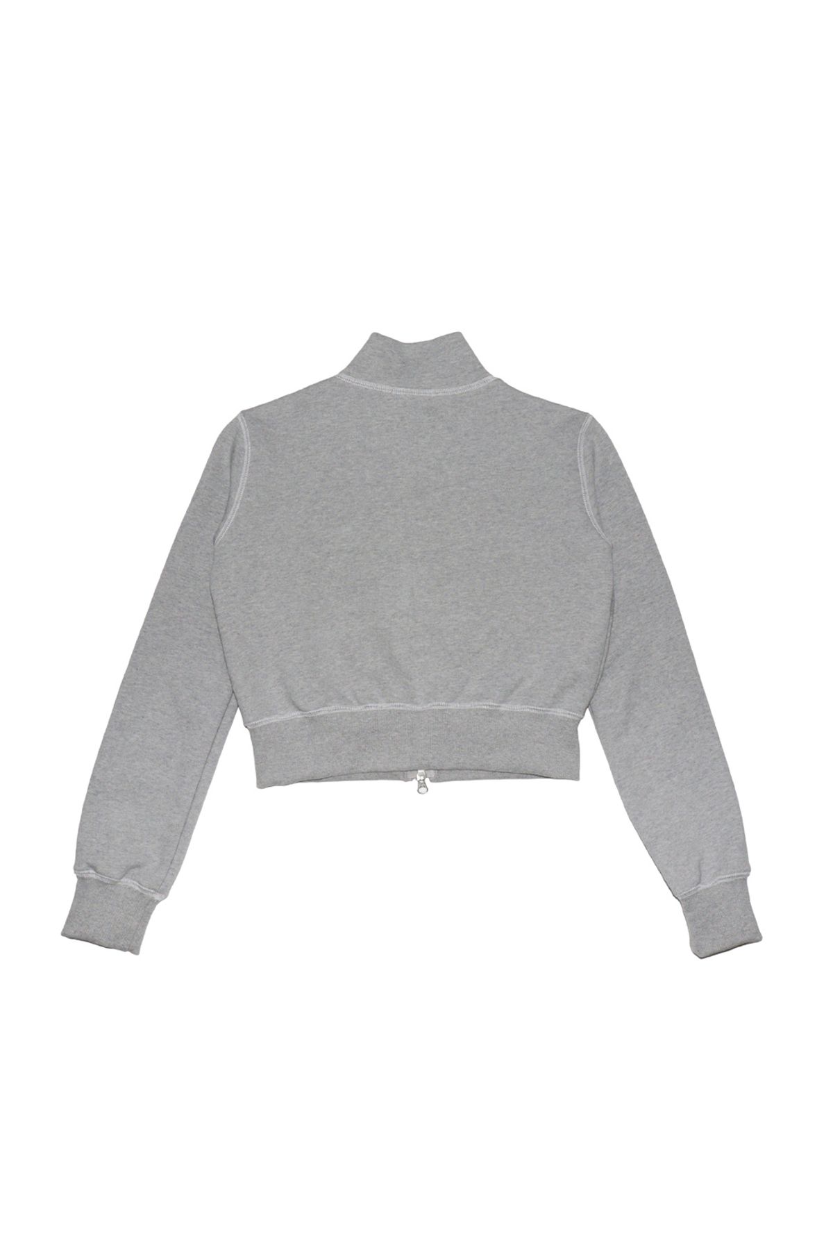 시너진(SYNERJYN) STITCH HIGHNECK CROP ZIP UP MELANGE