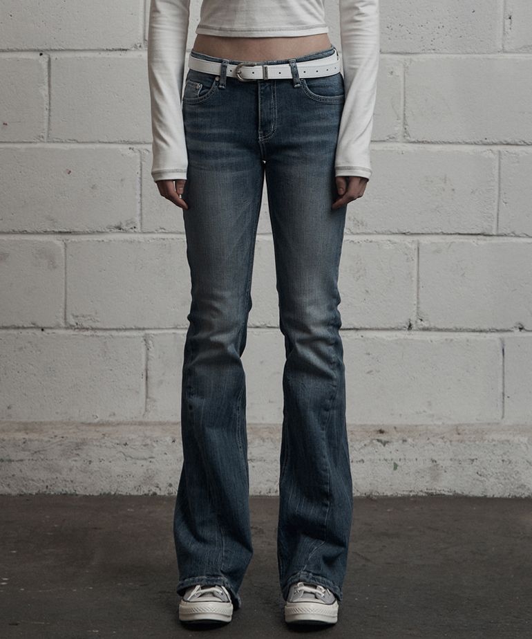 MUSINSA公式 | SYNERJYN WRINKLE CAT WASHING DENIM PANTS LIGHT