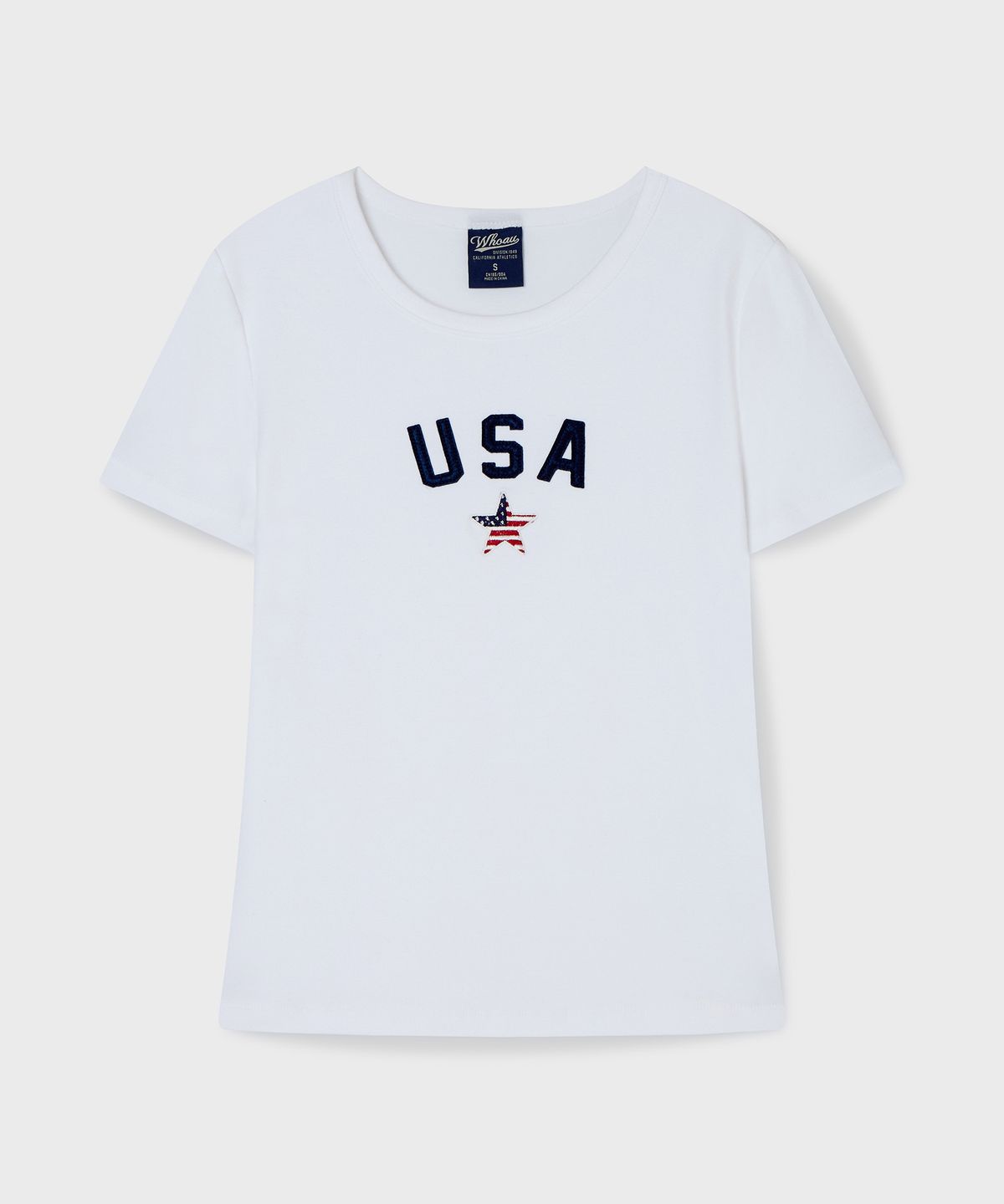 후아유(WHO.A.U) Vintage Patch T-shirt / WHRAG2528F