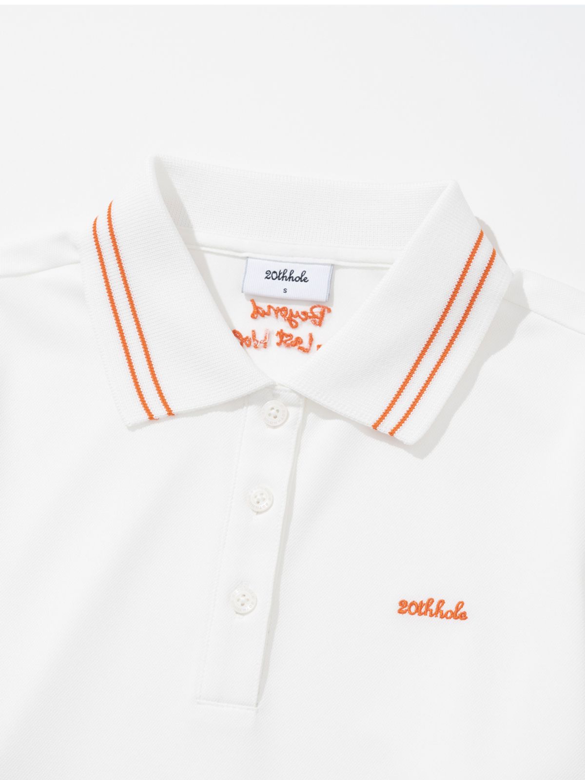 투에니스홀(20TH HOLE) 여성 요꼬 포인트 PK 긴팔 카라 티셔츠 [ORANGE]