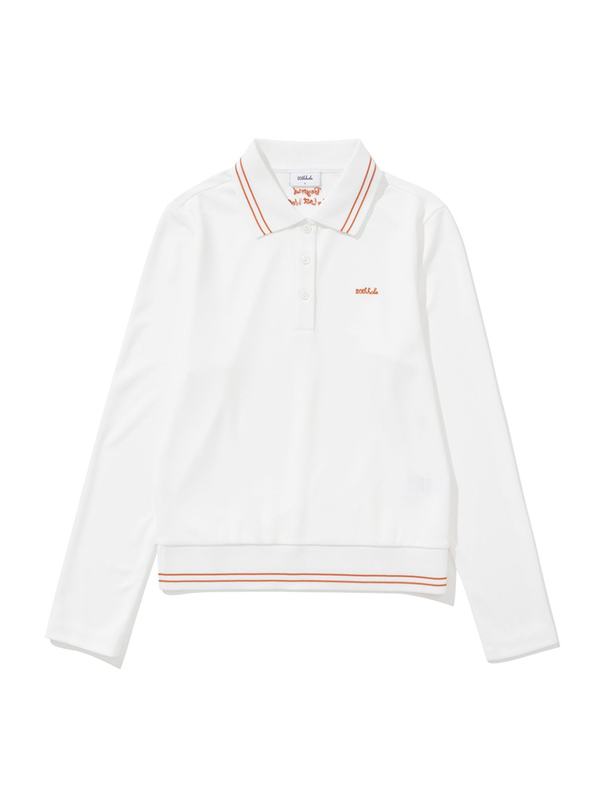투에니스홀(20TH HOLE) 여성 요꼬 포인트 PK 긴팔 카라 티셔츠 [ORANGE]
