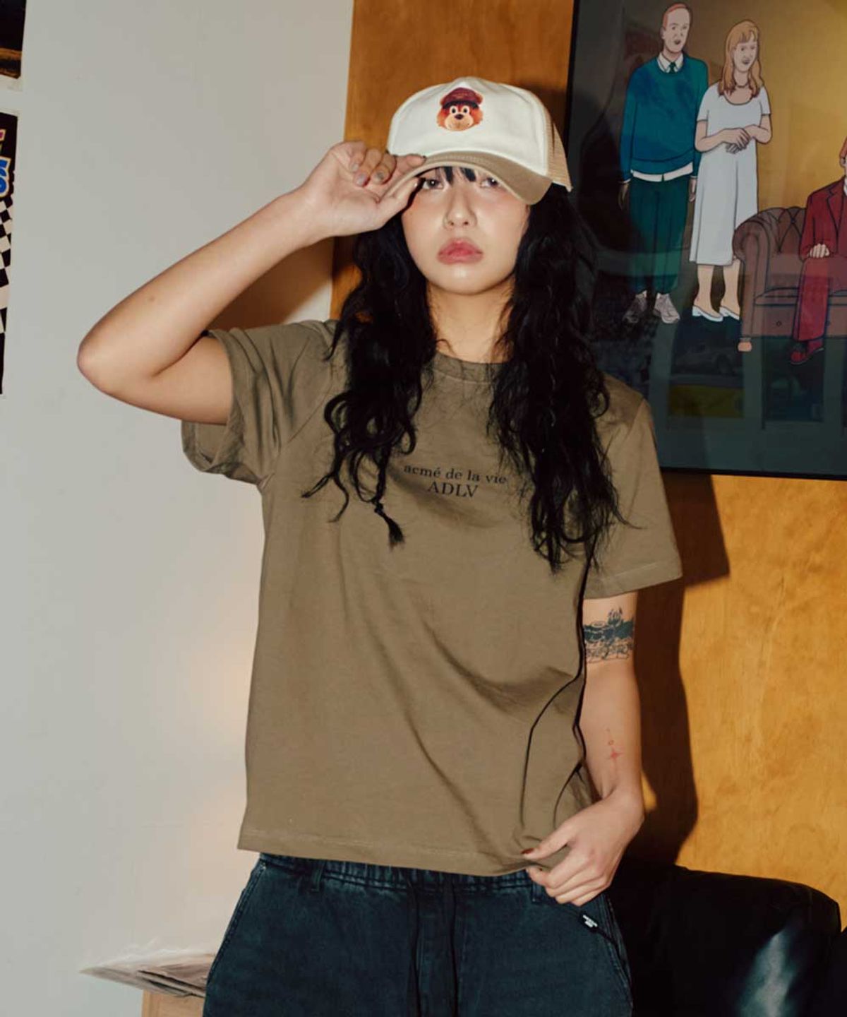 아크메드라비(ACME DE LA VIE) WOMAN BASIC LOGO SHORT SLEEVE T-SHIRT (5 COLOR)