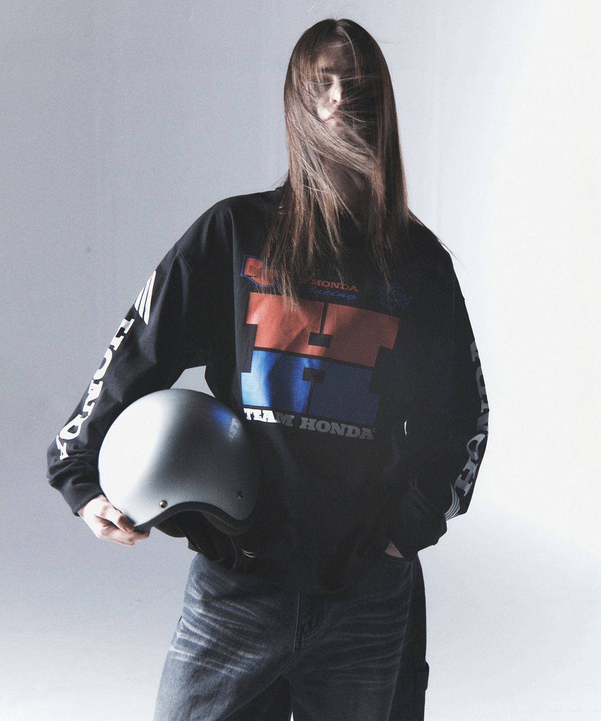 핍스 모터사이클(PHYPS MOTORCYCLE) H Logo Long Sleeve_Black