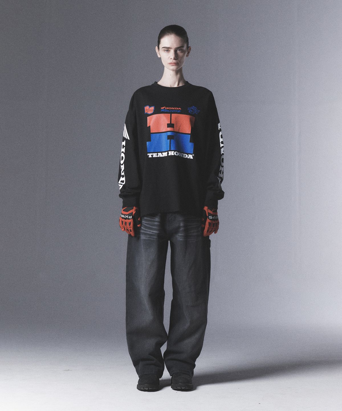핍스 모터사이클(PHYPS MOTORCYCLE) H Logo Long Sleeve_Black